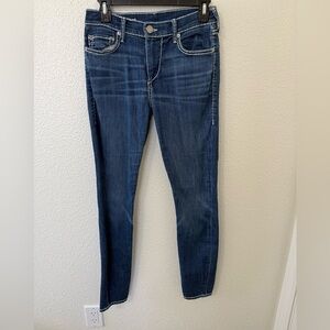 True Religion Halle Mid Rise Super Skinny Jeans 27